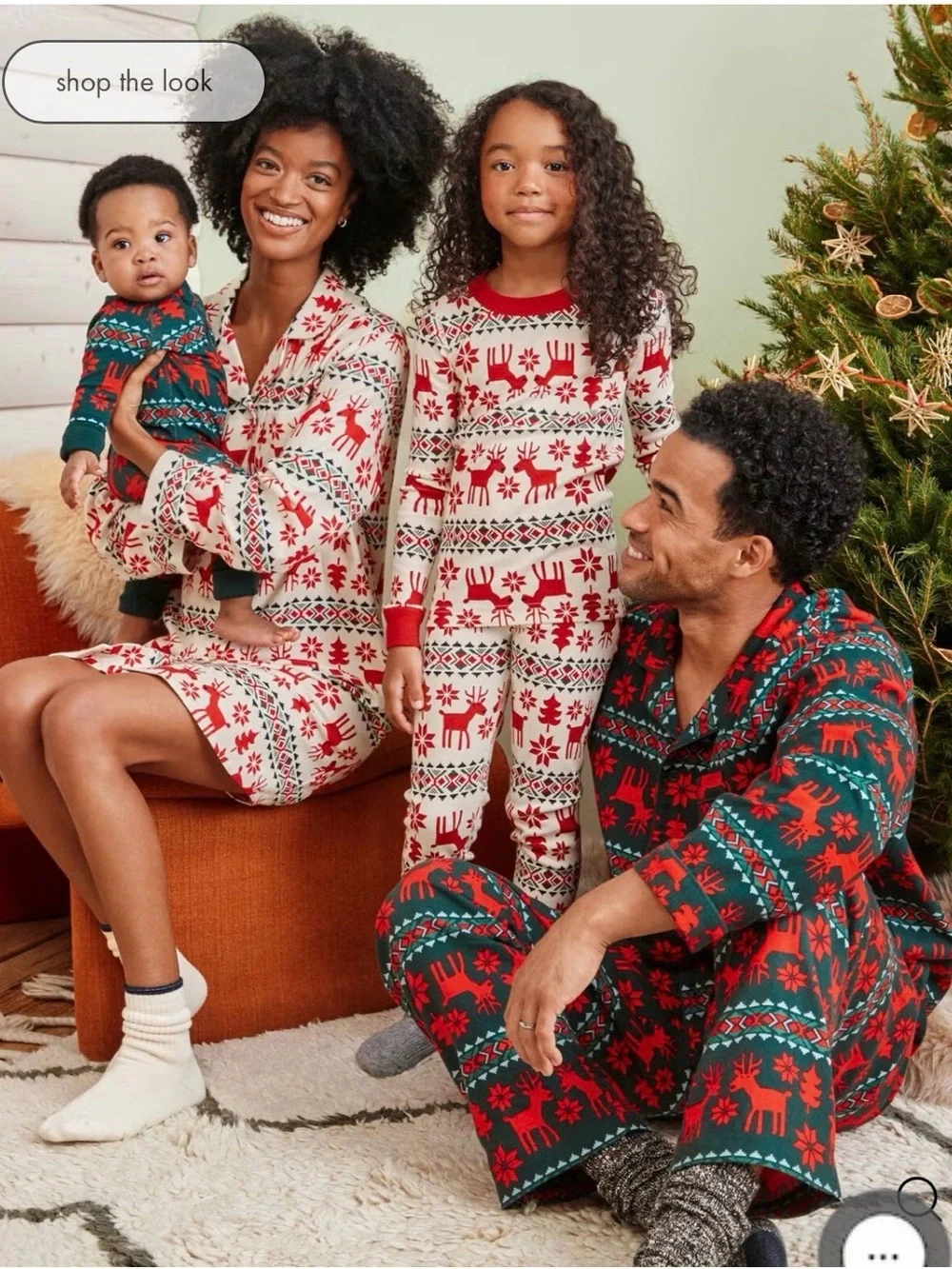 Hanna Andersson  Reindeer Fair Isle One-Piece holiday stretch sleeper Christmas